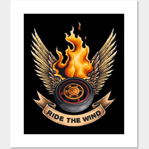 Ride The wind - Motorcycle Rider Wall Art by busines_night